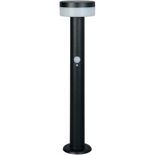 ムサシ(musashi) GL-S100BK ブラック LEDガーデンソーラーセンサーライト2W丸型