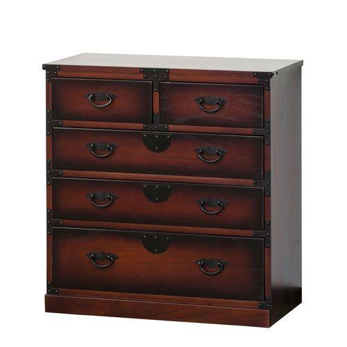 クロシオ 【完成品】民芸調 引出箪笥　幅67cm