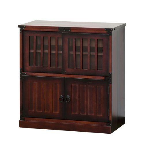 クロシオ 【完成品】民芸調 水屋 水屋箪笥 幅67cm