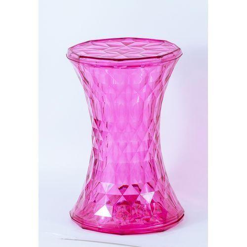 クロシオ 【完成品】スケルトン サイドテーブル ピンク