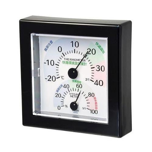 オーム電機(OHM) TR-100K クレセル 快適環境温湿度計 壁掛け・卓上両用 ブラック