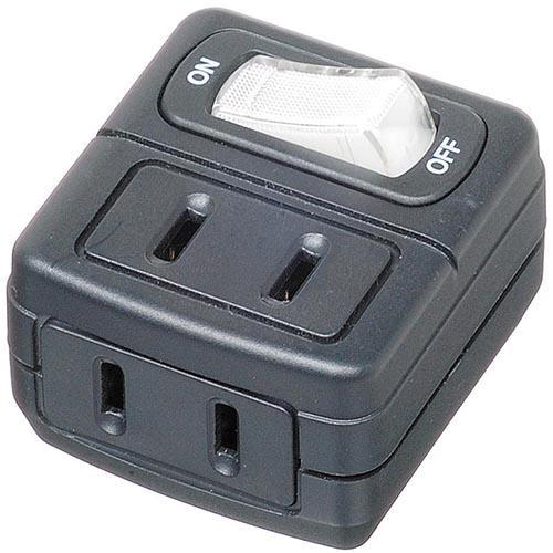 ヤザワ Y02FU210BK ブラック 省エネタップ2個口