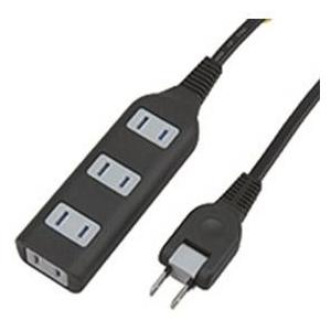 ヤザワ 耐トラ付タップ 4個口 1m Y02S401BK ブラック