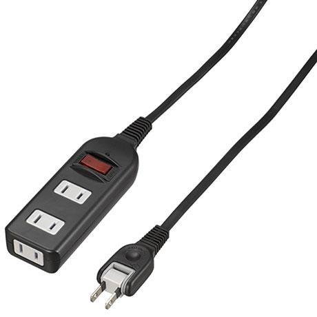 ヤザワ Y02BKNS311BK ブラック ノイズフィルター集中スイッチ付3個口1m