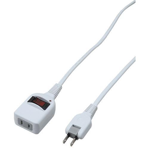 ヤザワ Y02BKNS112WH ホワイト ノイズフィルター集中スイッチ付1個口 2m