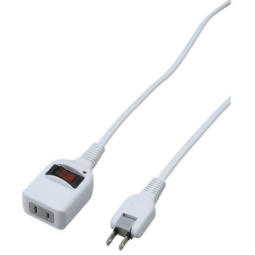 ヤザワ Y02BKNS113WH ホワイト ノイズフィルター集中スイッチ付1個口 3m