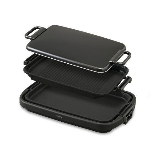 アイリスオーヤマ(Iris Ohyama) SWHP-012-B ブラック ワイドホットプレート 2...