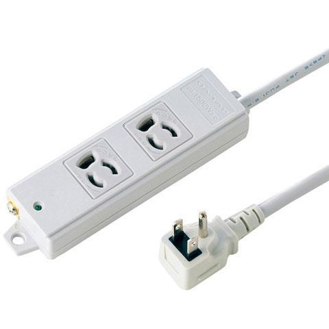 サンワサプライ 工事物件タップ 2個口 上挿し 5m TAP-K2L-5