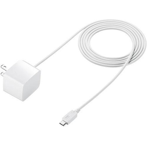 サンワサプライ ACA-IP45W ホワイト microUSBケーブル一体型AC充電器 2.1A 1...