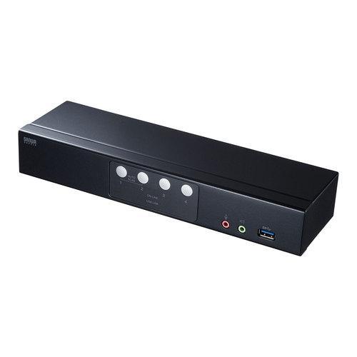 サンワサプライ SW-KVM4HDPU DisplayPort対応パソコン自動切替器 4:1