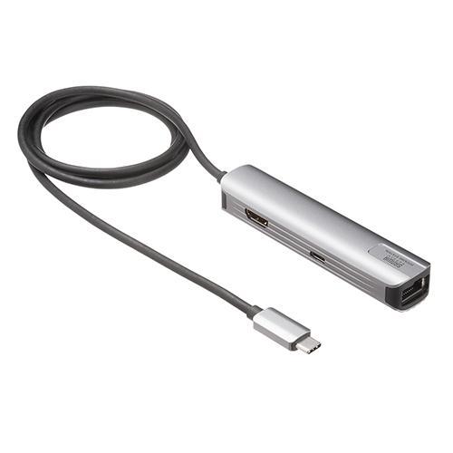 サンワサプライ USB-5TCHLP7S-1 USB Type-C スリムドッキングハブ