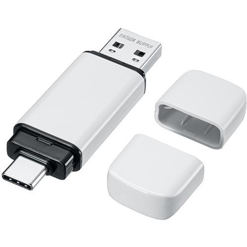 サンワサプライ UFD-5TC32GW USB Type-C ・A両対応メモリ 32GB