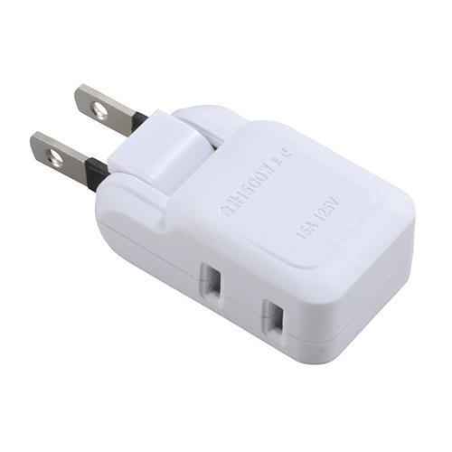 オーム電機(OHM) HS-A1414W マイクロタップ 2個口 00-1414