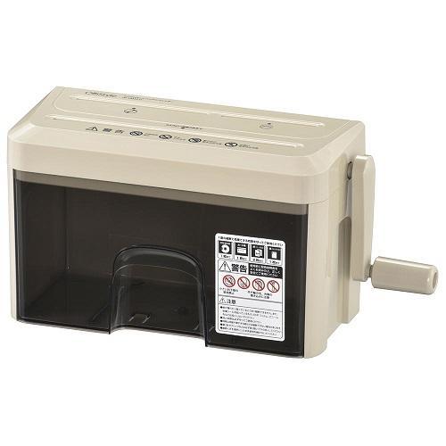 オーム電機(OHM) HS-CM22-U ベージュ マイクロカットハンドシュレッダー