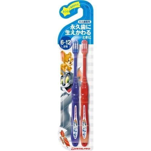 ジャックス トム&amp;ジェリーハブラシ 永久歯用 6才-12才 2本組
