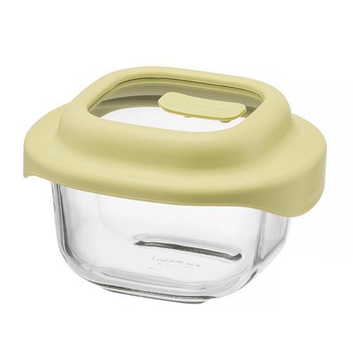 ベストコ LNG481 イエロー ロック&amp;ロック ユニクッカー ガラス 保存容器 500ml