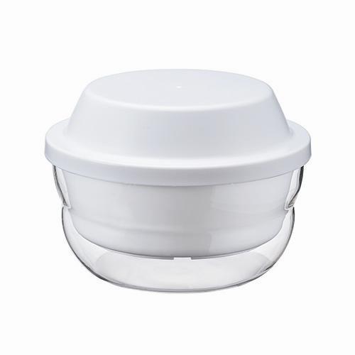 ハリオ(HARIO) XMK-120-W ホワイト ガラス製 レンジ蒸し器 1200ml