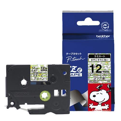 ブラザー(brother) TZe-SG31 ピータッチ スヌーピーキャラクター 黒文字/スヌーピー...