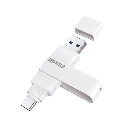 バッファロー(BUFFALO) RUF3-ACR64G-WH ホワイト USB 3.2 Gen1 T...