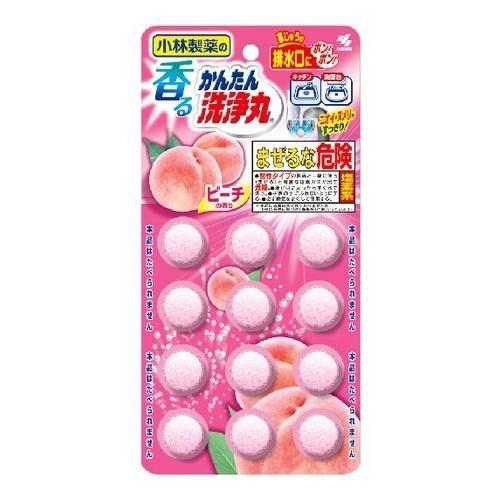 小林製薬 香るかんたん洗浄丸 ピーチの香り 12錠