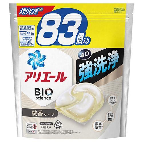 P＆G アリエール ジェルボール4D 微香 詰替 メガジャンボ 83個