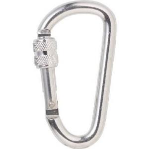 トラスコ中山 TKNNL880SV ネジロック付カラビナ 線径8mmx79mm シルバー