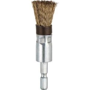 トラスコ中山 TRUSCO TEBS615G 六角軸筒型ブラシΦ15X6．35 真鍮メッキ0．25 スプリング付 444-9975