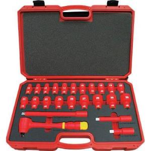 トラスコ中山 TZSW3-19S 絶縁ソケットレンチセット 6角タイプ 差込角9.5mm