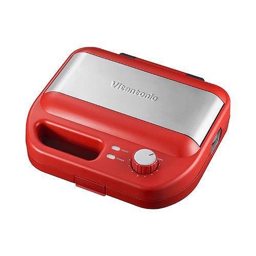 【長期保証付】ビタントニオ(Vitantonio) VWH-600-R レッド ワッフル&amp;ホットサン...