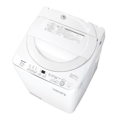 【設置＋長期保証】シャープ(SHARP) ES-GE6K-W ホワイト系 全自動洗濯機 穴なし槽