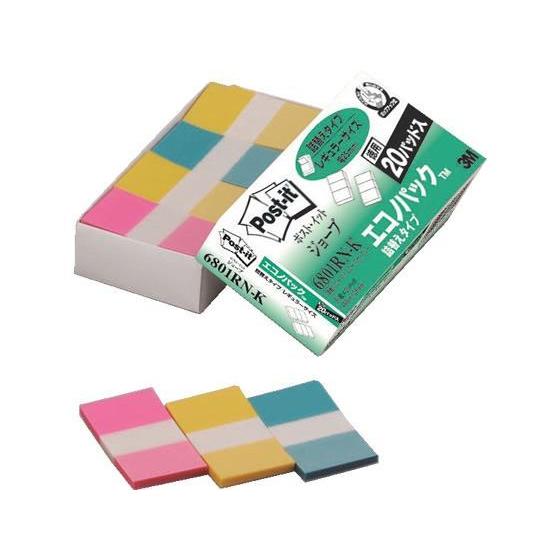 3M ポスト・イット ジョーブ エコノパック  詰替用 44×25mm 3色 40冊[代引不可]