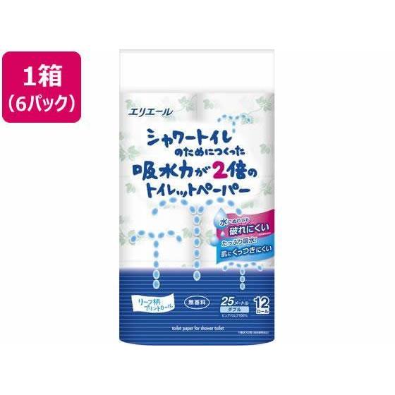 大王製紙 シャワートイレ 吸水力が2倍 12ロール W25m×6パック[代引不可]