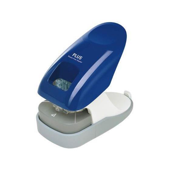 プラス 針なしホッチキス ペーパークリンチ卓上型 12枚とじ ブルー[代引不可]