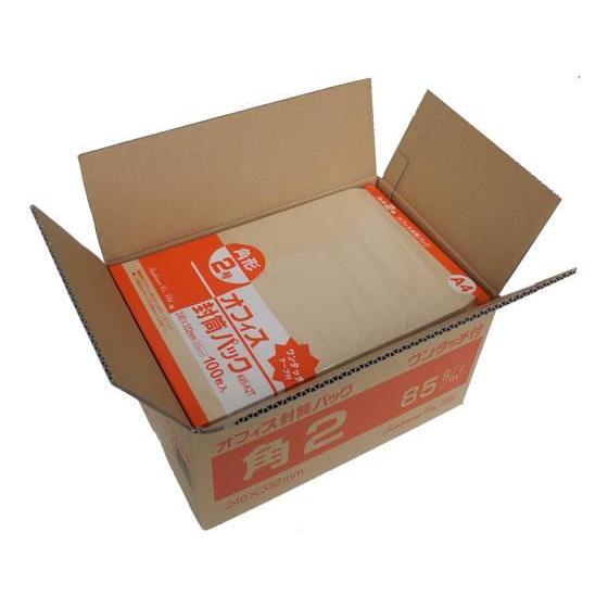 ツバメ工業 テープ付クラフト封筒 角2 85g／m2    500枚[代引不可]