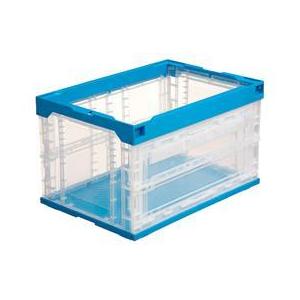 三甲 折りたたみコンテナ長側面扉付50Lタイプ フタなし 5個[代引不可]