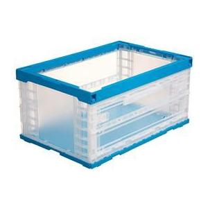 三甲 折りたたみコンテナ長側面扉付75Lタイプ フタなし 5個[代引不可]