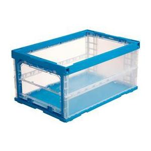 三甲 折りたたみコンテナ短側面扉付75Lタイプ フタなし 5個[代引不可]