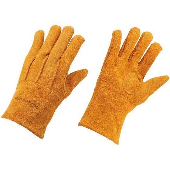 キャプテンスタッグ アウトドア ソフトレザーグローブ イエロー S[代引不可]
