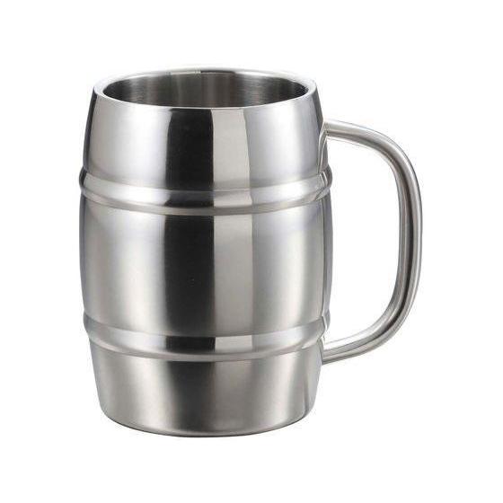 キャプテンスタッグ ダブルステン樽型メガジョッキ1.0L[代引不可]