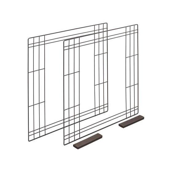 アイリスオーヤマ コンビネーションサークル用左右連結セット ウォールナット[代引不可]