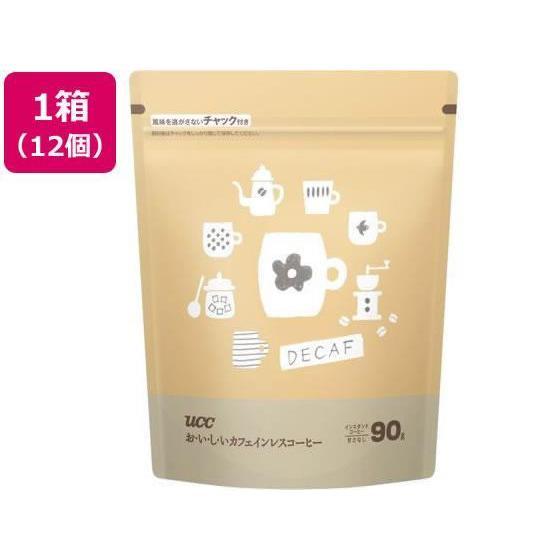 UCC おいしいカフェインレスコーヒー 袋 90g 12個[代引不可]