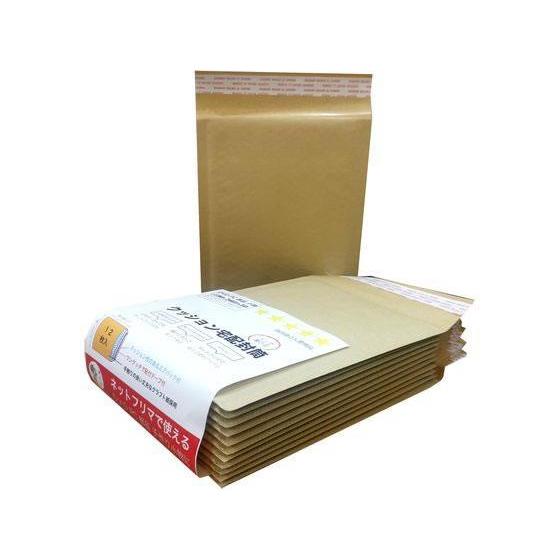 紺屋商事 クッション宅配封筒 茶 DVDサイズ 12枚入×5パック[代引不可]