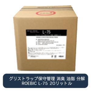 ROEBIC L-75 20リットル グリストラップ グリース阻集器 管理用 バクテリア 製剤 悪臭 油脂 飲食店 レストラン ホテル 旅館 食品工場 液体タイプ