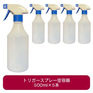 トリガースプレーボトル空容器 500ml×5本セット 青ボトル 半透明 詰替え用 日本製