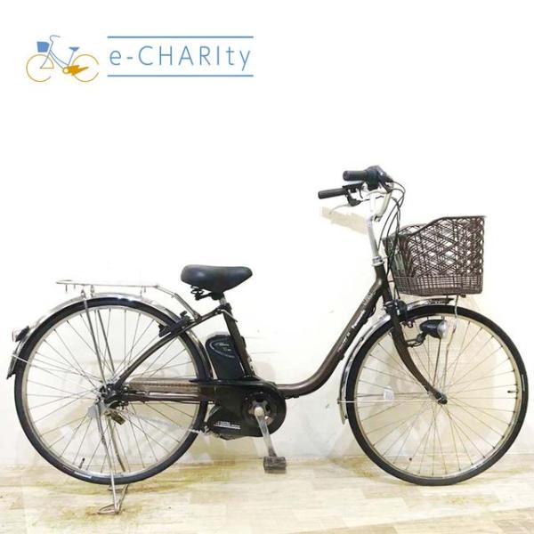 電動自転車 中古 ママチャリ パナソニック ビビ SS ブラウン 26インチ KB013 電動アシス...