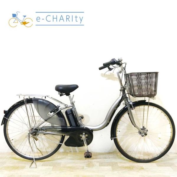 電動自転車 中古 ママチャリ ヤマハ PAS ナチュラ M シルバー 26インチ KB054 電動ア...