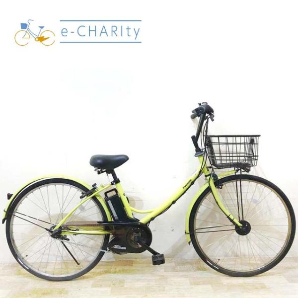 電動自転車 中古 ママチャリ パナソニック エーガールズ グリーン 26インチ KD042 電動アシ...