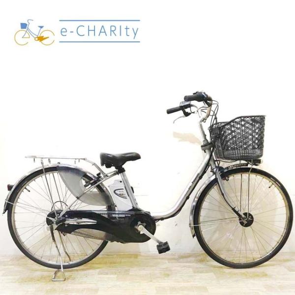 電動自転車 中古 ママチャリ パナソニック ビビ DX シルバー 26インチ KD051 電動アシス...