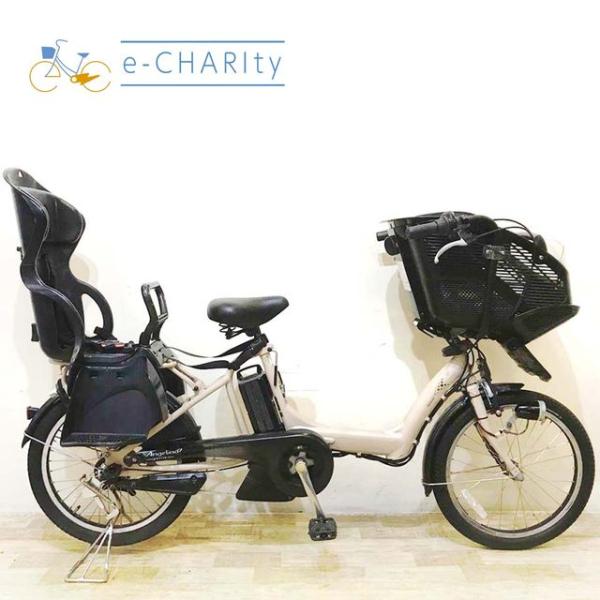 電動自転車 中古 子供乗せ ブリヂストン アンジェリーノ プティット e ベージュ 20インチ KE...