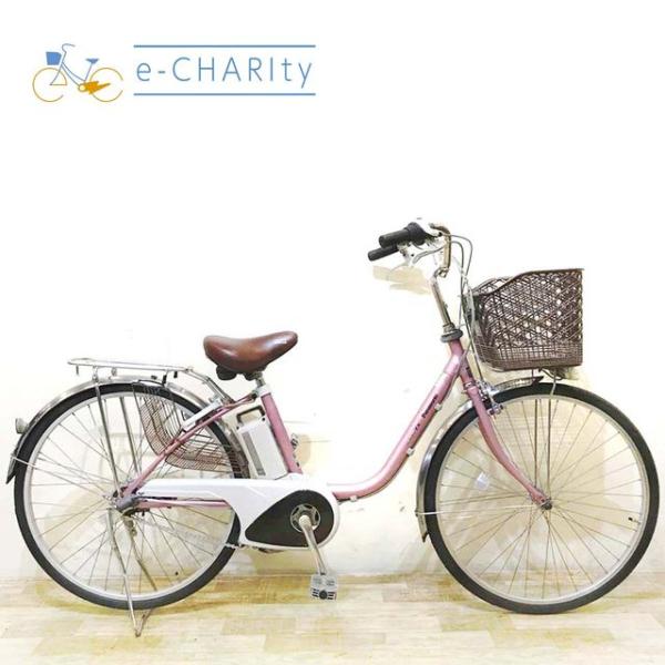 電動自転車 中古 ママチャリ パナソニック ビビ TX ピンク 26インチ KE041 電動アシスト...